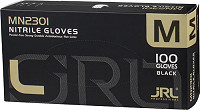 JRL Gants en nitrile M Noir