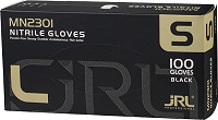 JRL Gants en nitrile S Noir