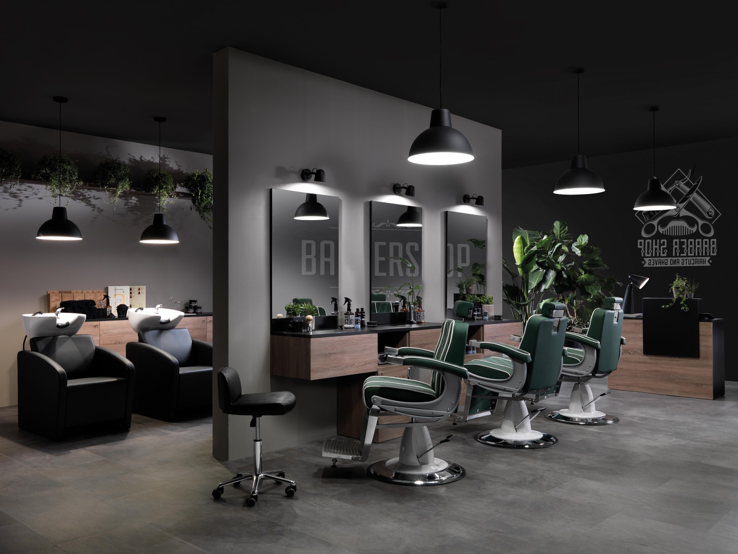  XanitaliaPro Hair Granada fauteuil de barbier vert 