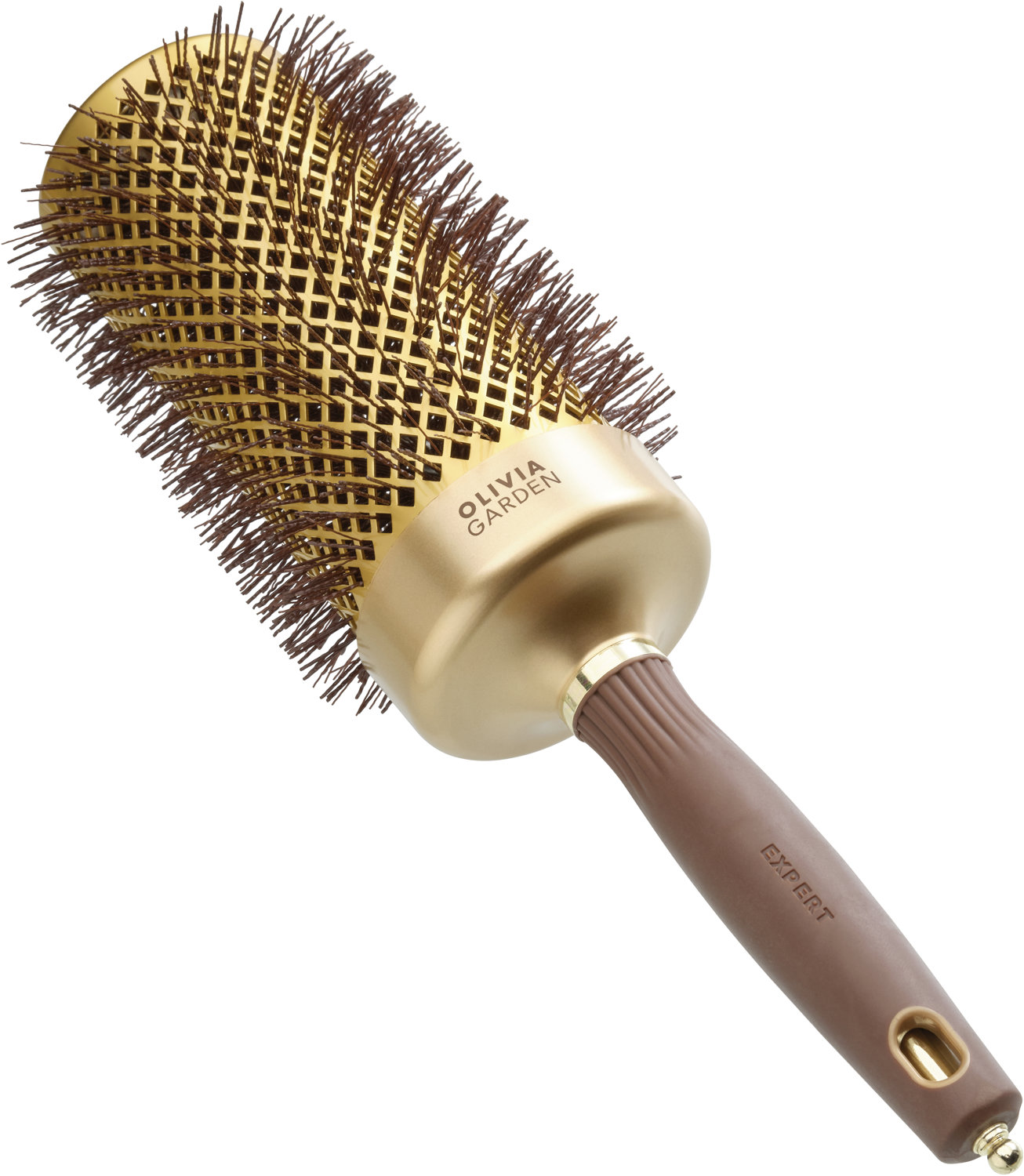  Olivia Garden Expert Blowout Speed Wavy Bristles Gold Brown 65 mm 