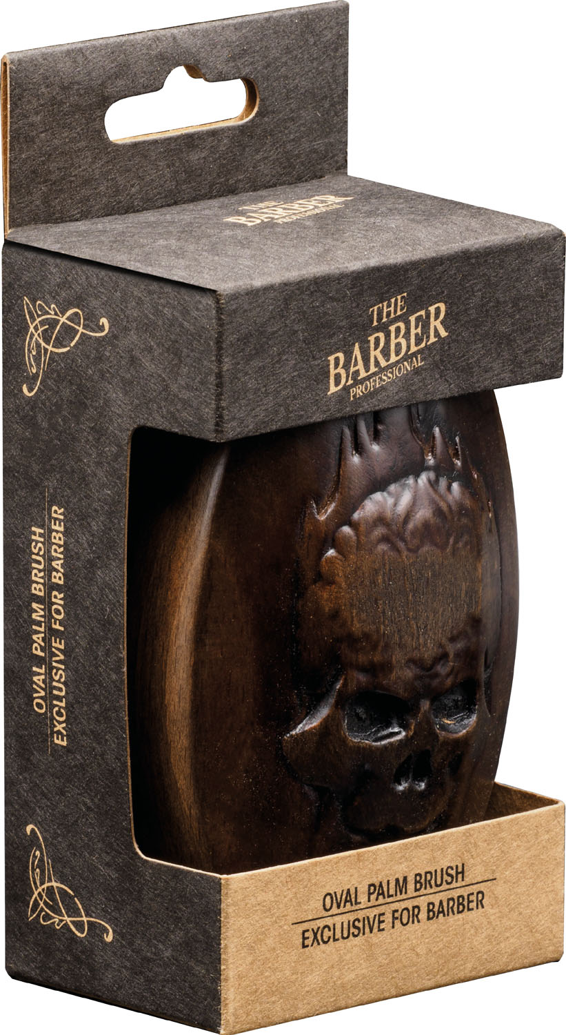  XanitaliaPro Barber Pro Skull Oval Palm Brush 