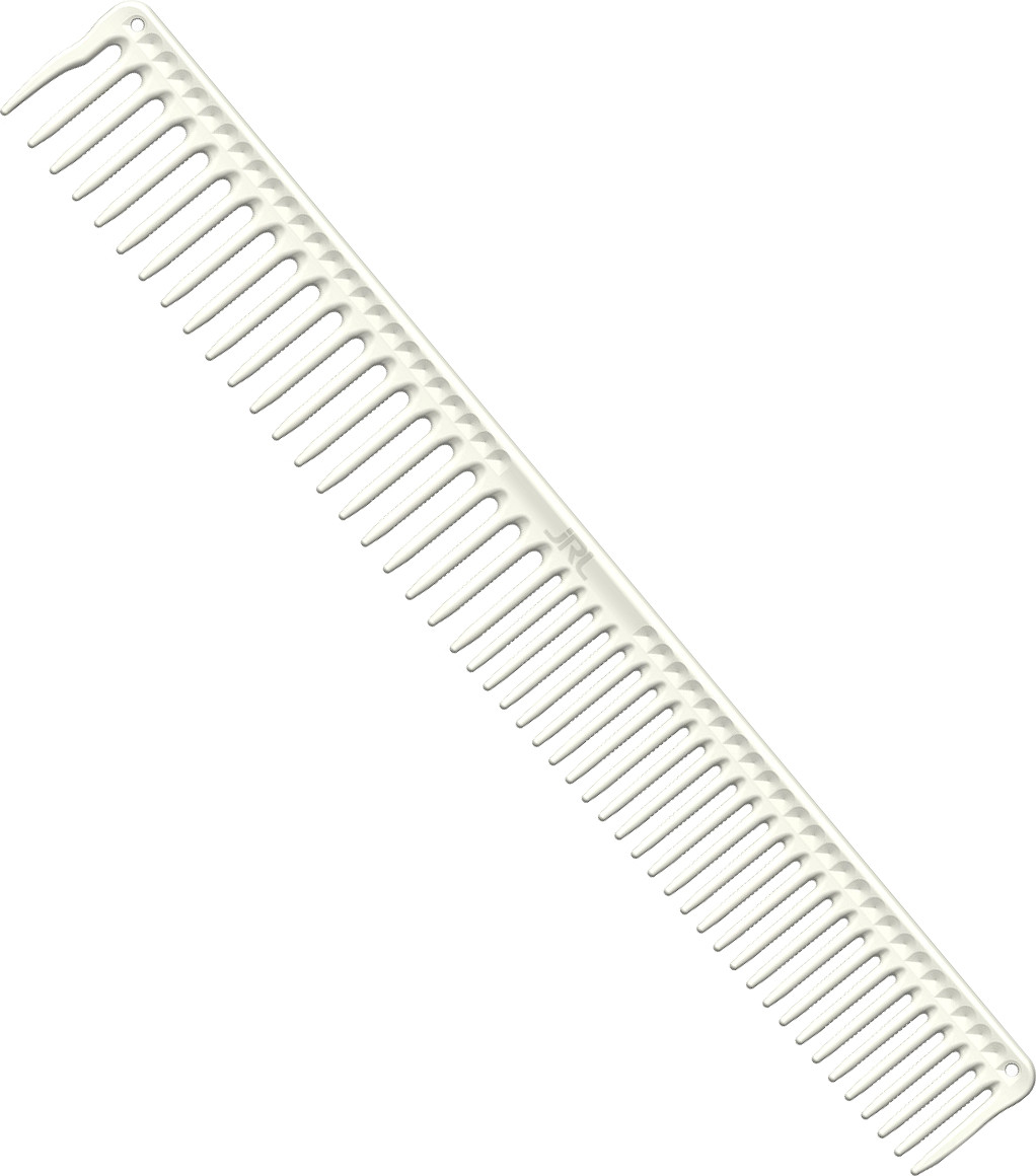  JRL J306 Long Round Tooth Comb 9" Blanc 