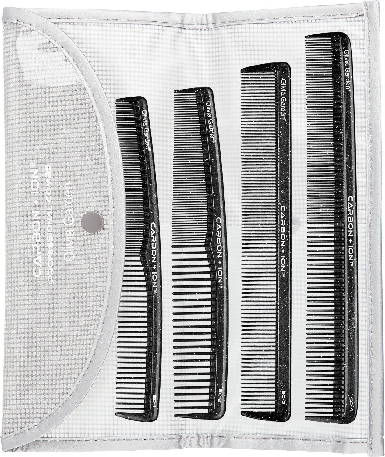  Olivia Garden Carbon + Ion Pouch SC Set de Peignes 