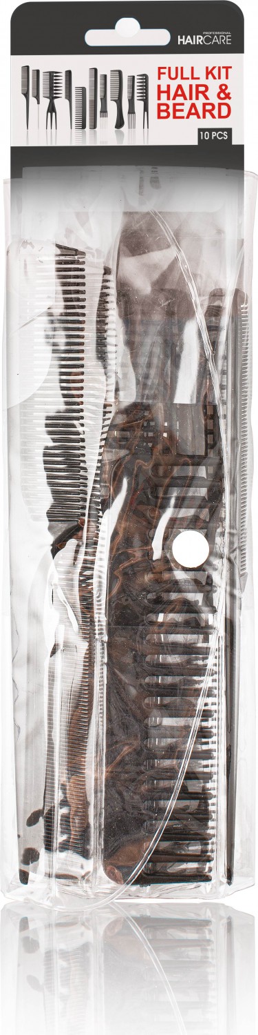  XanitaliaPro Set de Peignes &agrave; Barbe et Cheveux Noir 