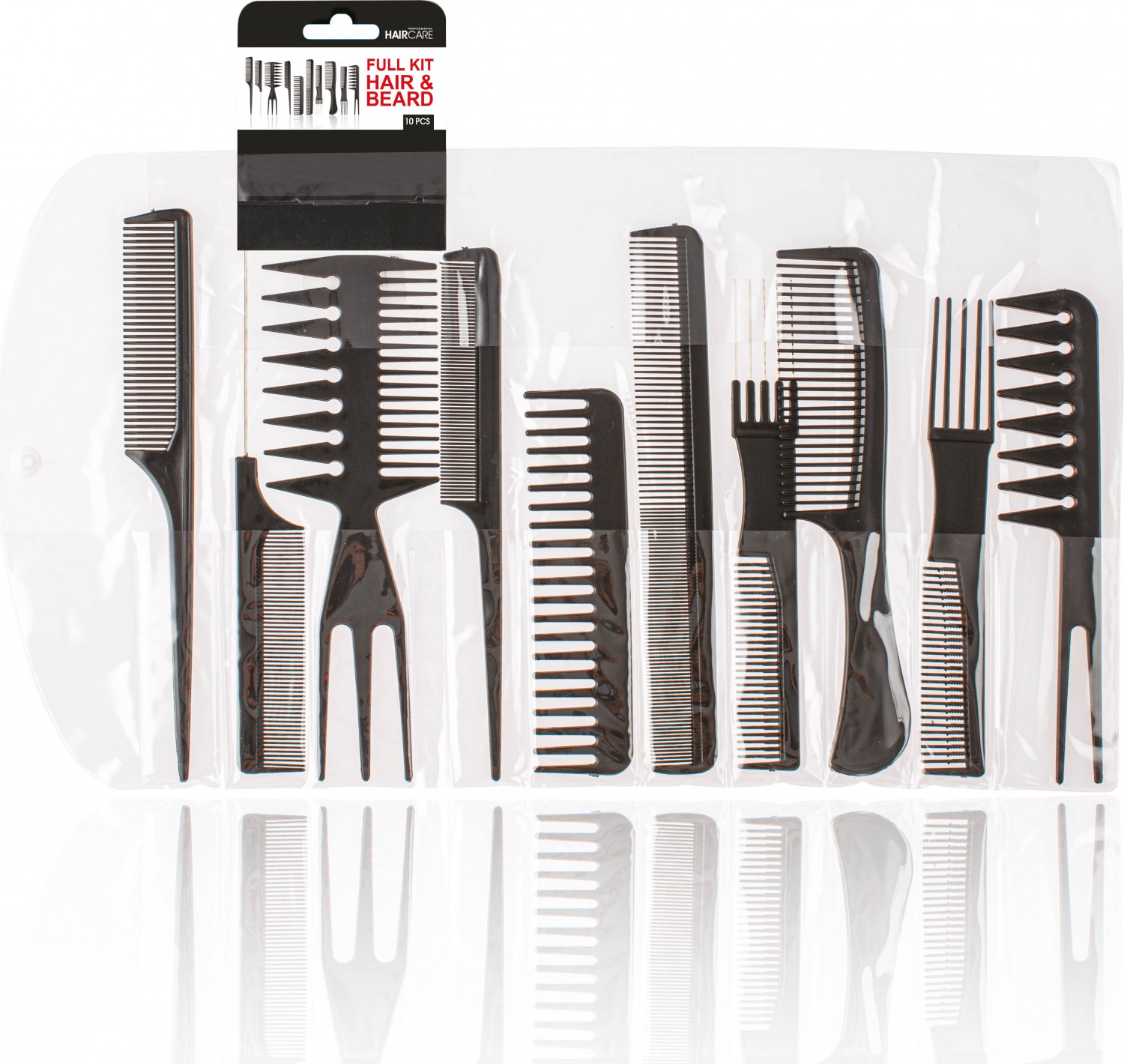  XanitaliaPro Set de Peignes &agrave; Barbe et Cheveux Noir 