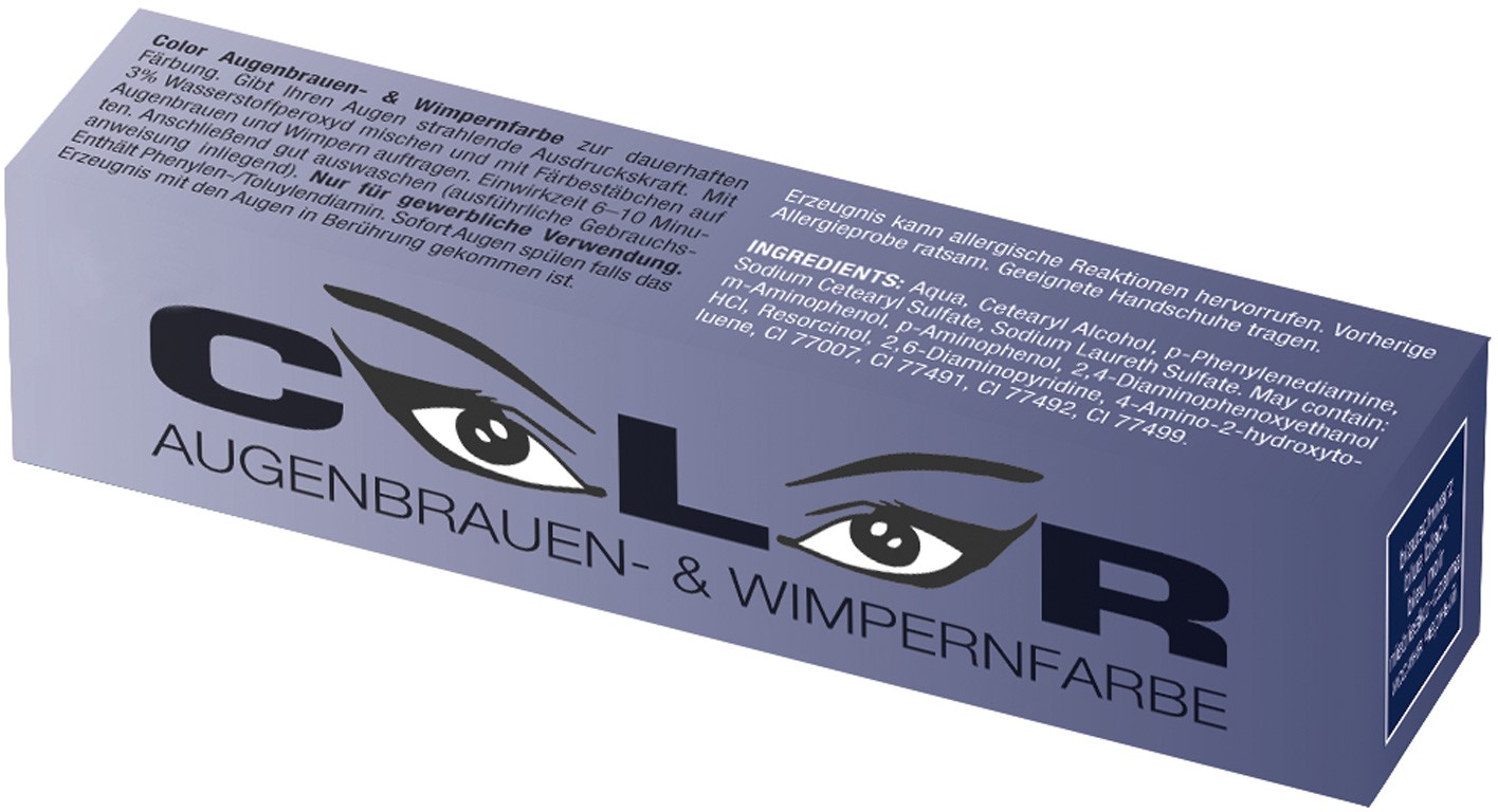  Comair COLOR Teinture pour cils et sourcils, 15 ml bleu noir 