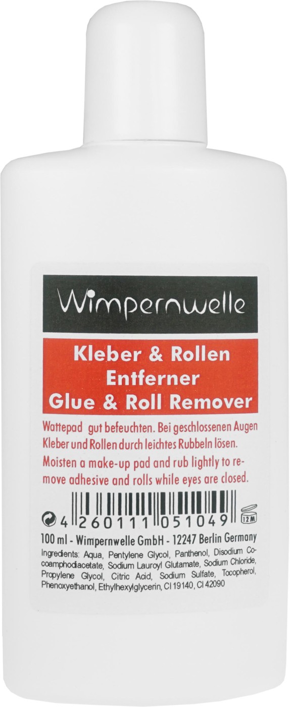  Wimpernwelle Dissolvant de colle et rouleaux 