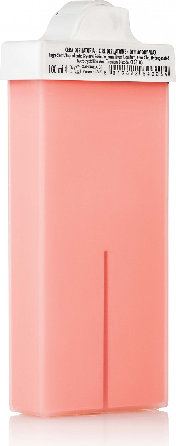  XanitaliaPro Cartouche de cire d&eacute;pilatoire Refill Wax Roll-On 100 ml rose titane - petit 