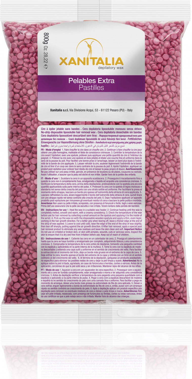  XanitaliaPro Film Wax Pelables Extra Brasilian system Cr&egrave;me rose 800 g 