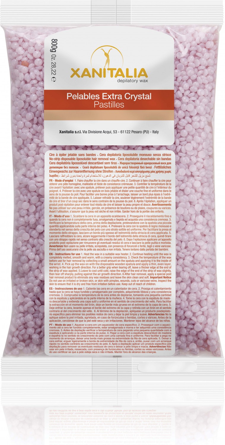  XanitaliaPro Film Wax Pelables Extra Crystal Brasilian System Mauve jasmines 800 g 