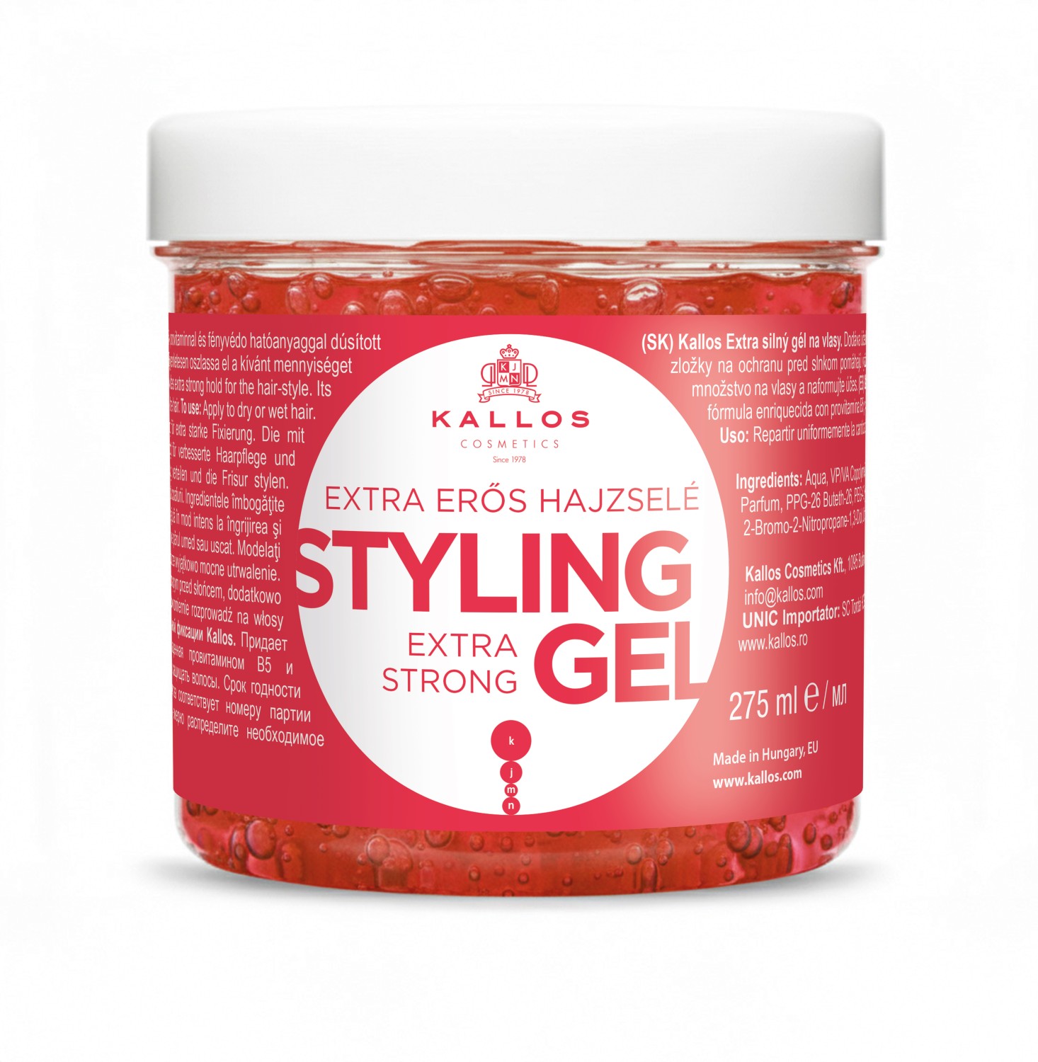  Kallos Extra Strong Styling Gel 275 ml 