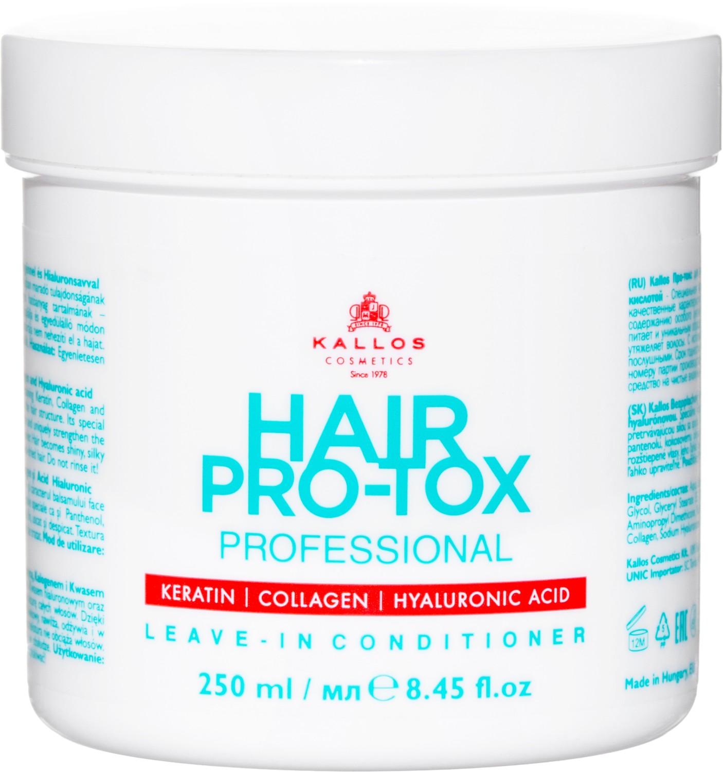  Kallos Hair Pro-Tox Professional Leave-In Conditioner 250 ml 