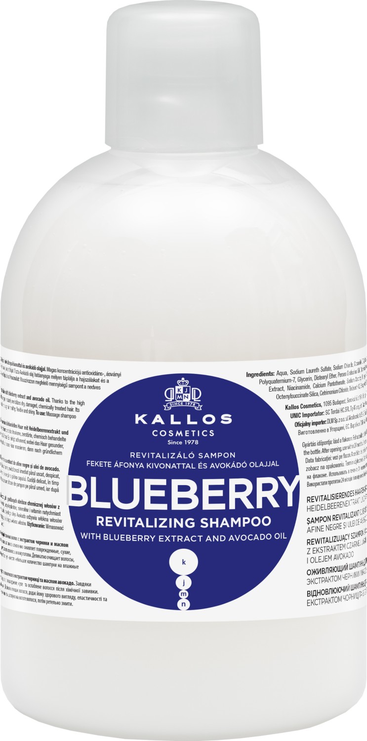 Kallos KJMN Blueberry Revitalizing Shampoo 1000 ml 