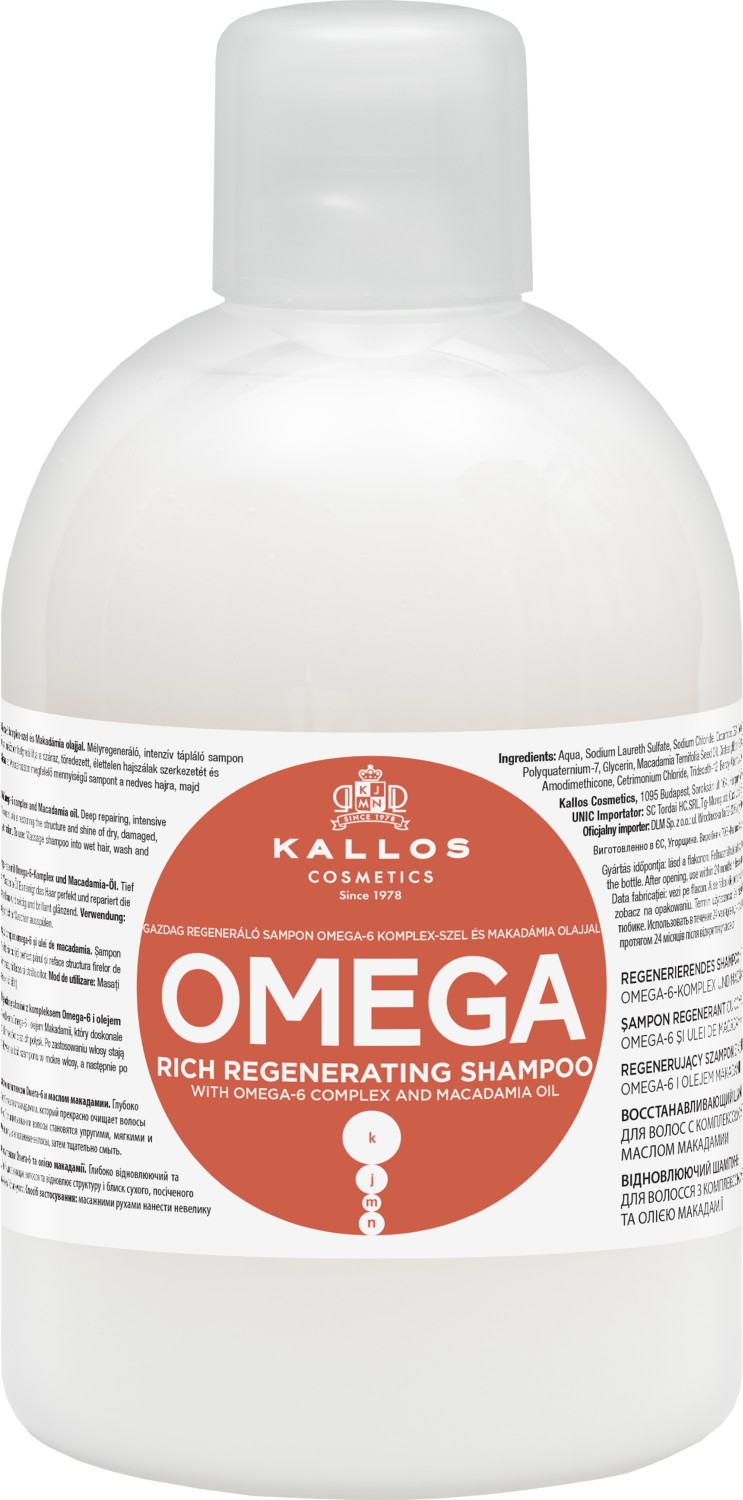  Kallos KJMN Omega Rich Regenerating Shampoo 1000 ml 