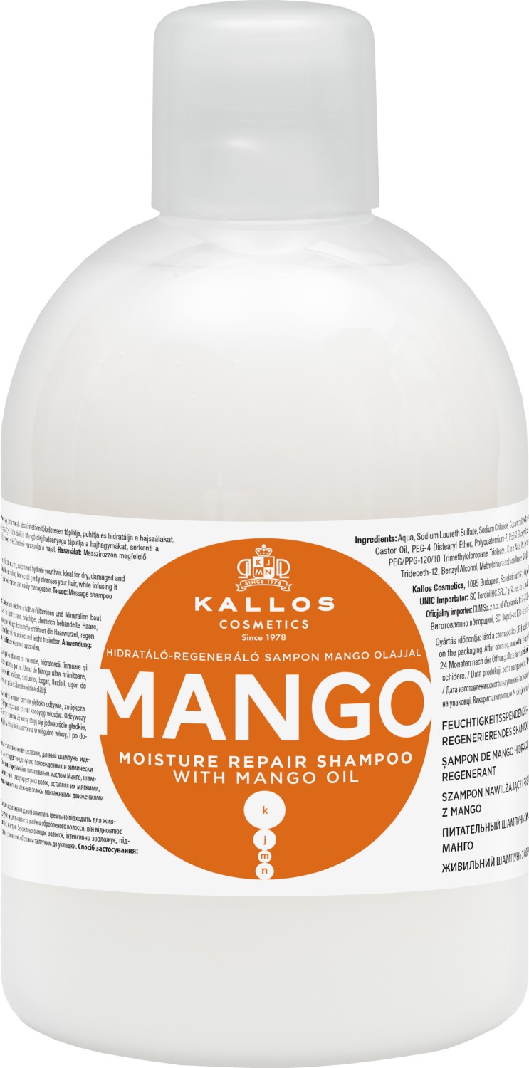  Kallos KJMN Mango Moisture Repair Shampoo 1000 ml 