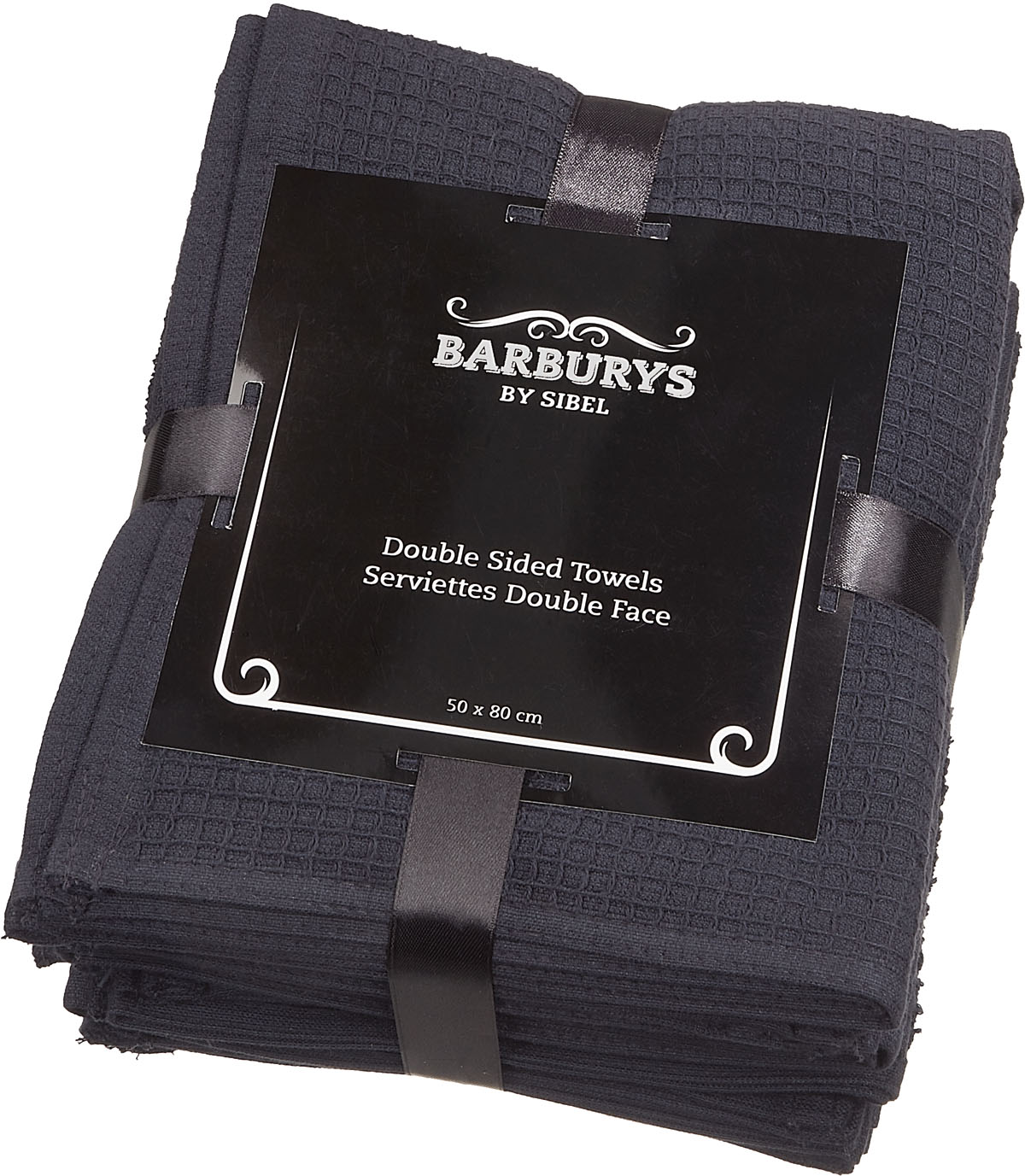  Barburys Serviettes Double Face Noir 