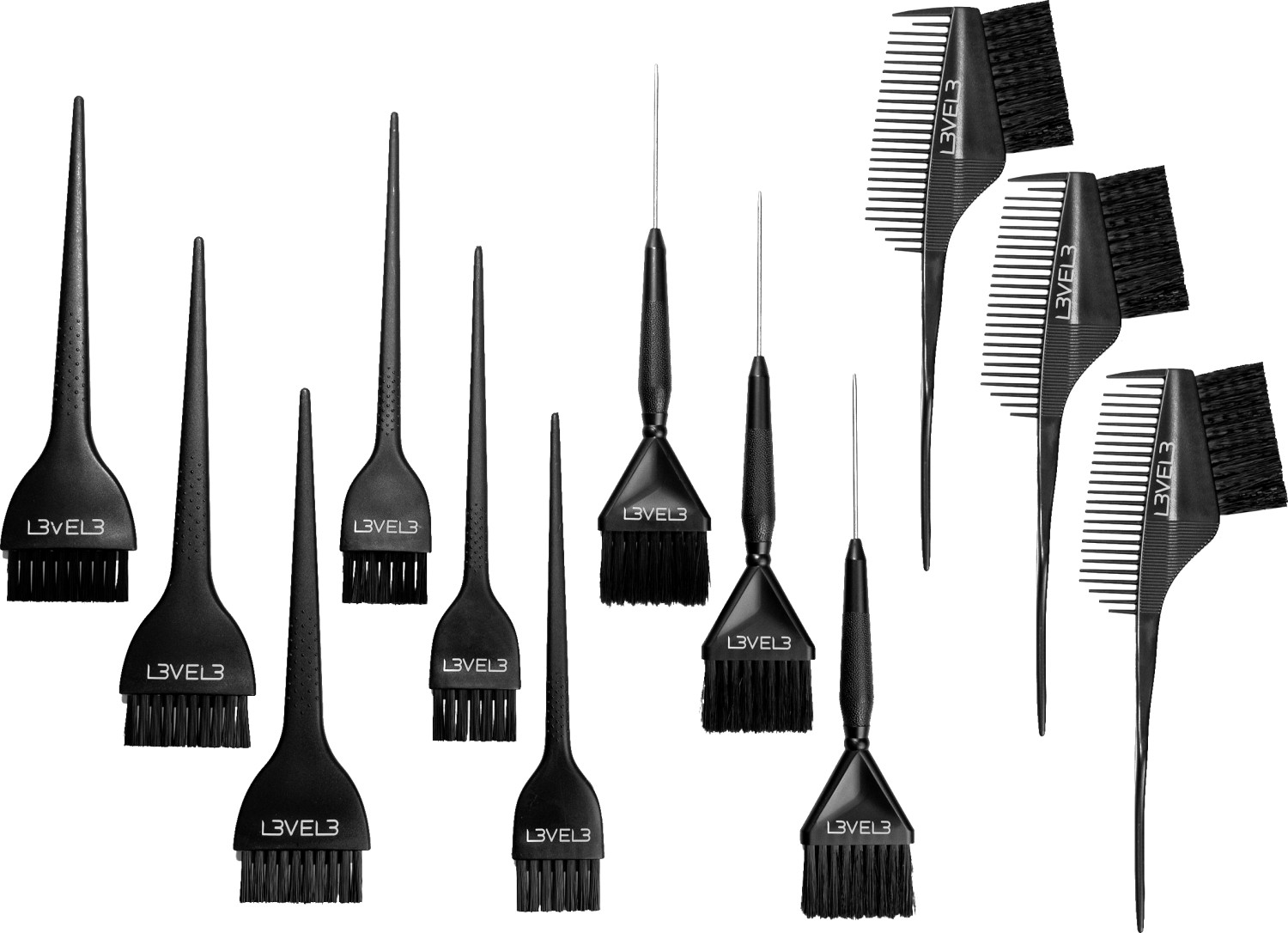  L3VEL3 Set de 12 Pinceaux de Coloration 