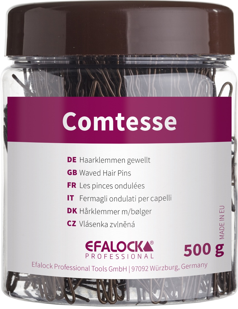  Efalock Pinces Comtesse 7cm - marron - 500 g 
